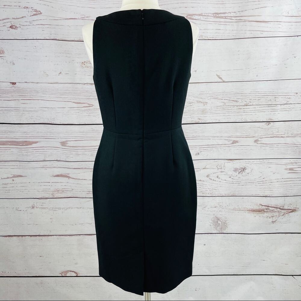 Talbots black wool sheath dress pleated bust classy - Picture 9 of 13